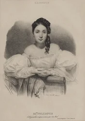 Porträtt av Juliette Drouet 1806-1883, 1832.