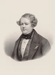 Porträtt av kompositören Auguste-Mathieu Panseron 1796-1859, 1850.