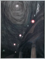 Clair de Lune et Lumieres. Gouache på papper ... (gouache på papper)