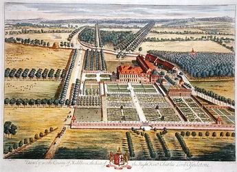 Dawly i grevskapet Middlesex graverad av Johannes Kip (ca 1652-1722) (gravyr)