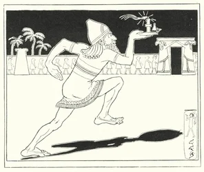 Hur många miles är det till Babylon? tretio mil och tio (gravyr)