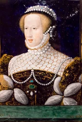 Eleonora av Habsburg, Limoges,1560 (Emalj på koppar)