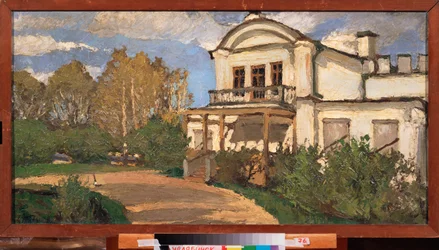 A White House - Målning av Leonard Viktorovich Turzhansky (Tourjansky) (1875-1945), olja på duk