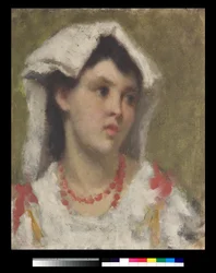Porträtt av en ung kvinna från Ciociaria, 1877