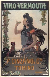 Vino-Vermouth-reklam, ca 1900 (tryck)