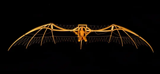 Modell av Leonardo da Vincis glidflygplan - Leonardo da Vinci-museet för vetenskap och teknik i Milano