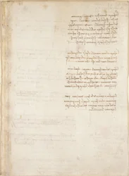 Arundel 263, f.151, Leonardo da Vincis anteckningar från 