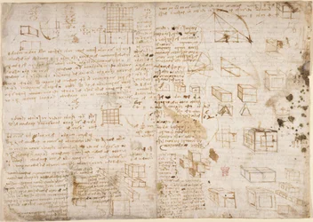 Arundel 263, f.223v Anteckningar och diagram från 