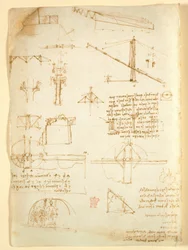 Arundel 263 f.231v, Anteckningar och skisser om mekanik, från 