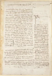 Arundel 263, f.26 Anteckningar och diagram om en stenografimetod för att mäta avstånd, från 