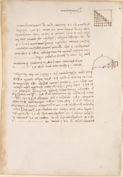 Arundel 263, f.27, Anteckningar och diagram om geometri, med titeln 