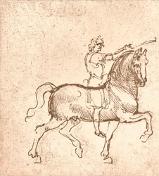 Teckning av en vandrande häst, c1472-c1519 1883
