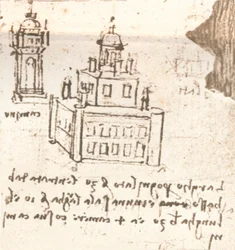 Ritning av projekt för slott och villor, c1472-c1519 1883