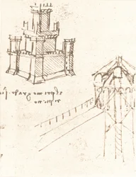 Ritning av projekt för slott och villor, c1472-c1519 1883