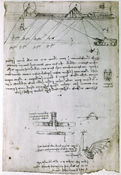 Utdrag ur ett Da Vinci-manuskript som beskriver principen för och konstruktionen av en "Sea Dredge" (manuskript)