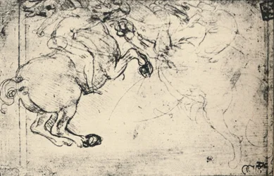 Fight Between a Horseman and a Griffin, c1480 1945