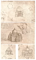 Fyra ritningar av kyrklig arkitektur, c1472-c1519 1883