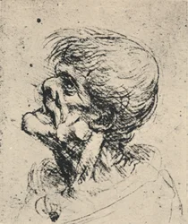 Grotesk profil till vänster, c1480 1945