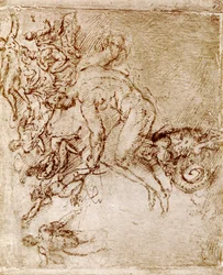 Penna- och bläckskisser av Leonardo Da Vinci, 1913.