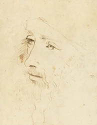 Porträtt av Leonardo da Vinci, ca 1518.