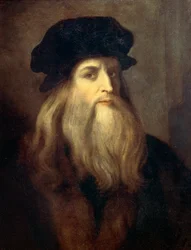 Förmodat självporträtt (Lucan porträtt av de Vinci) - tempera på panel