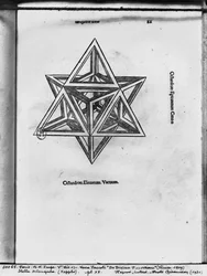 Stella octangula, ur De Divina Proportione av Luca Pacioli, utgiven 1509, Venedig