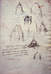 Studier för katedrallykta, från Codex Trivulzianus
