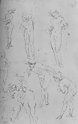 Studies of Figures and a Group of Figures, c1500 1945