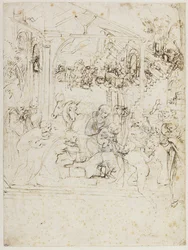 Study for the Adoration of the Magi, ca 1481.