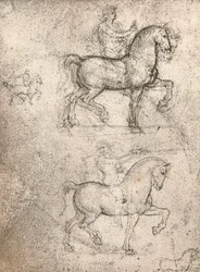 Studie för Sforza-monumentet, c1482-c1499 1883