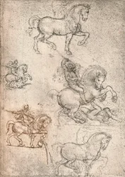 Studie för Sforza-monumentet, c1482-c1499 1883