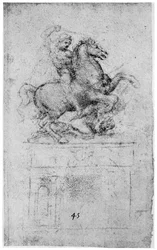 Studie för Trivulzio-monumentet, c1508 1954