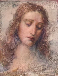Studie för Kristi huvud för den sista måltiden, c1495, 1911