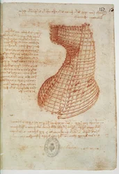 Teknisk ritning, Codex Madrid I, folio 157 recto (ritning)