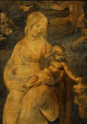 The Adoration of the Magi, ofullbordad (målning på trä)