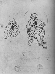 Three Studies of a Madonna and Child, c1475 1945