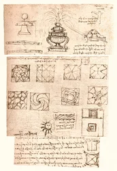 Tre arkitektoniska ritningar, c1472-c1519 1883