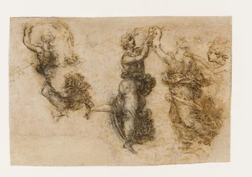 Tre dansande kvinnofigurer, 1517-1518.