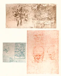 Tre ritningar, c1472-c1519 1883