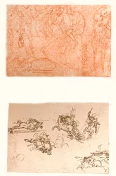 Två ritningar, c1472-c1519 1883.