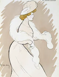 Skådespelerskan Jeanne Granier (1852-1939), teckning av Leonetto Cappiello (1875-1942)