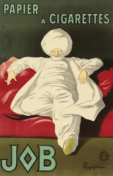 Reklamaffisch för silkespappret Job, c. 1930.