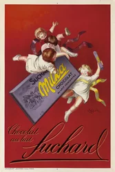 Reklamaffisch för Milka-choklad från Suchard, 1925