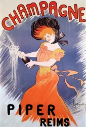 Reklamaffisch för Piper Champagne, 1900-talet