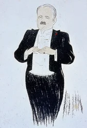 Marcel Prevost (1862-1941) fransk romanförfattarteckning av Cappiello 1905