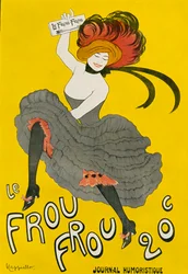 Affisch för den humoristiska tidningen "Le Frou Frou", efter Leonetto Capiello. Från illustrerad moralhistoria från medeltiden till nutid av Eduard Fuchs, publicerad 1909.