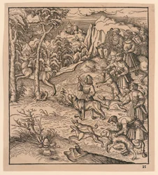 A Stag Hunt, från "Der Weisskunig"