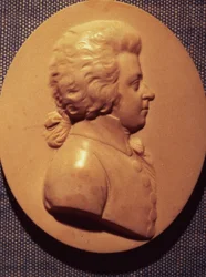 Porträttmedaljong av Wolfgang Amadeus Mozart (1756-91)