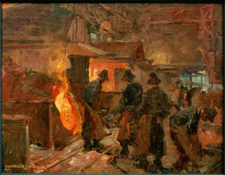 Leonhard Sandrock, i stålverket