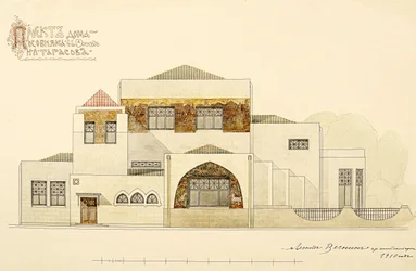 Projekt av N.L. Tarasovs hus, 1910-1911.
